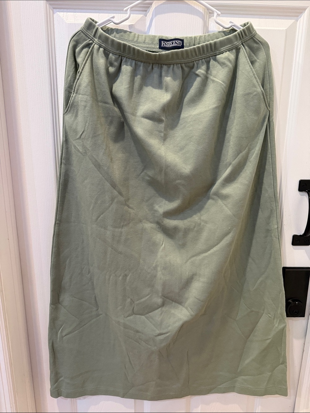 Lands' End Sage Green Midi Skirt